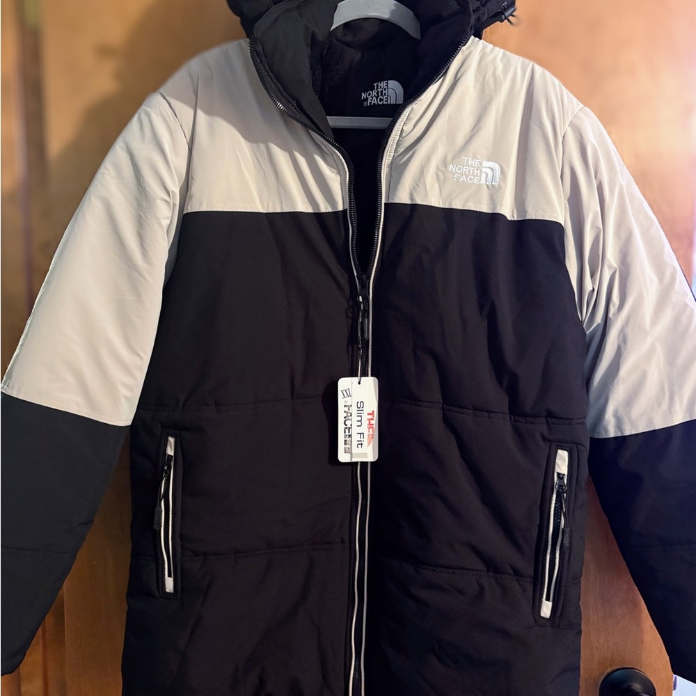 The North Face Men's Black and White Puffer Jacket